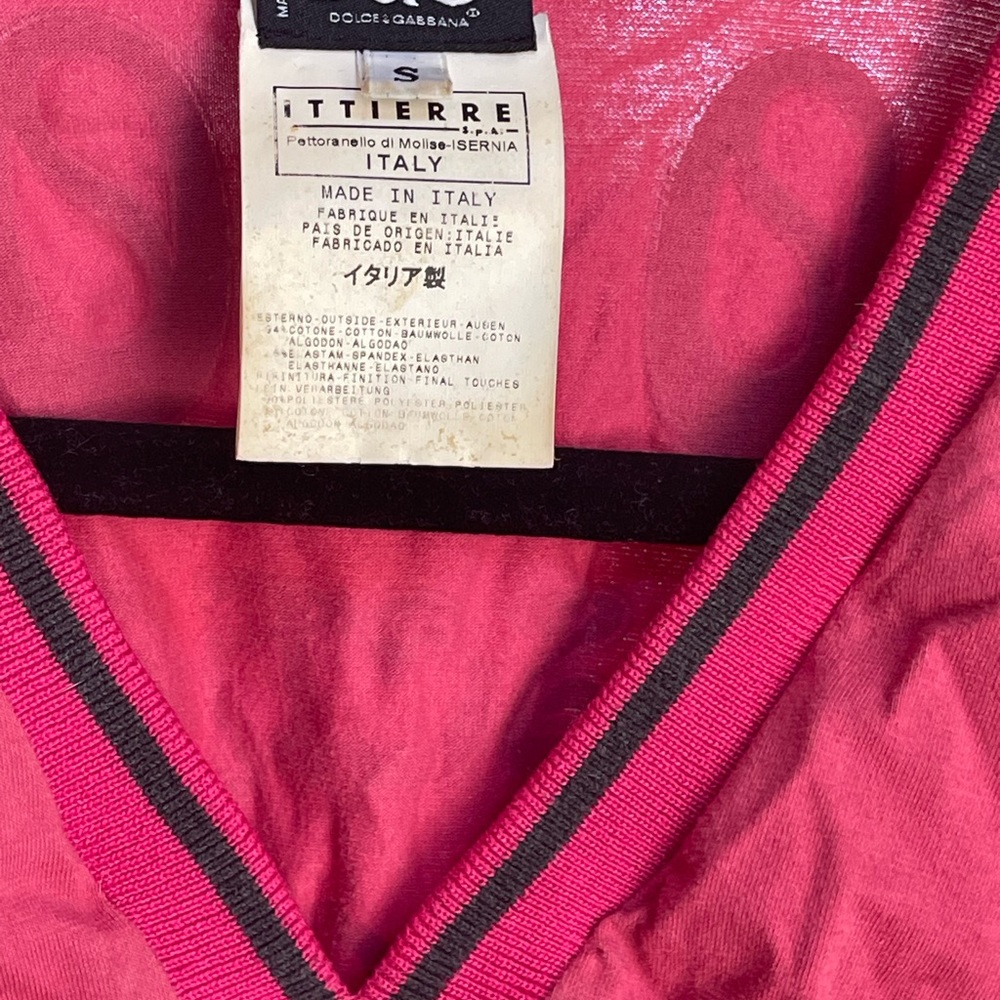 VINTAGE DOLCE & GABBANA Pink braided tie TOP - Picture 8 of 12